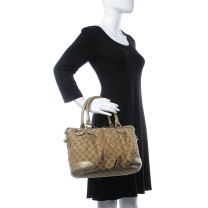 Gucci Monogram Medium Sukey Top Handle Bag Golden Beige 3 of 21