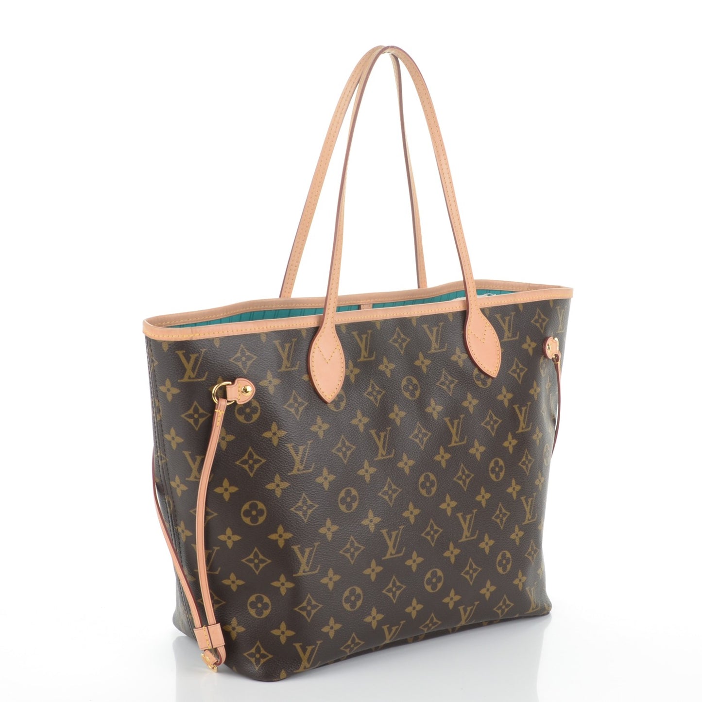 Monogram V Neverfull MM Turquoise
