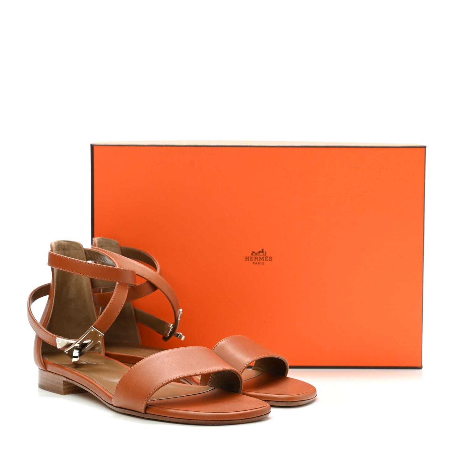 Heritage Calfskin Baia Sandals 37 Naturel