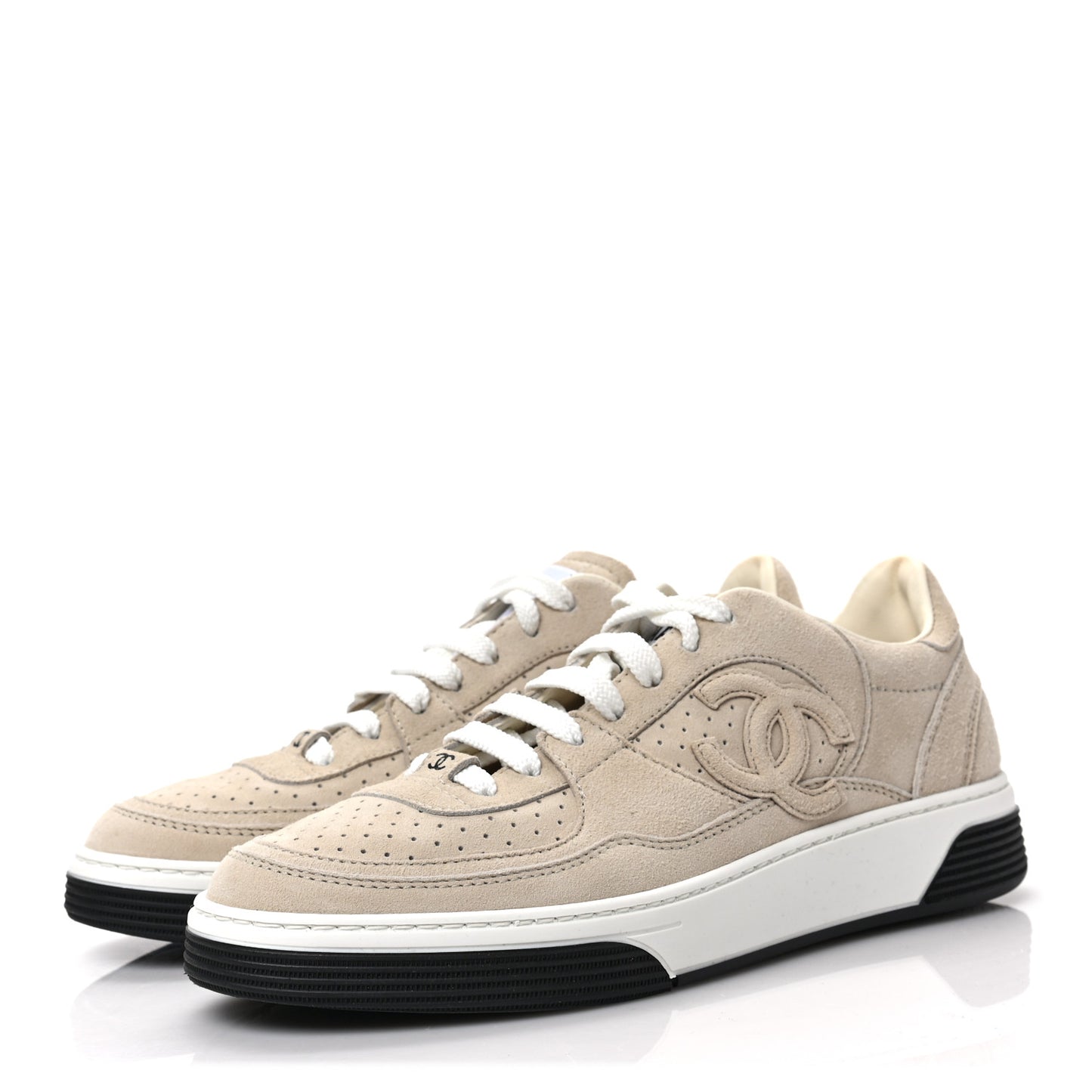 Suede Womens CC Sneakers 37 Light Beige