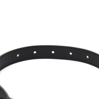 Gucci Calfskin Pearl Double G 20mm Belt 95 38 Black Cream 5 of 8