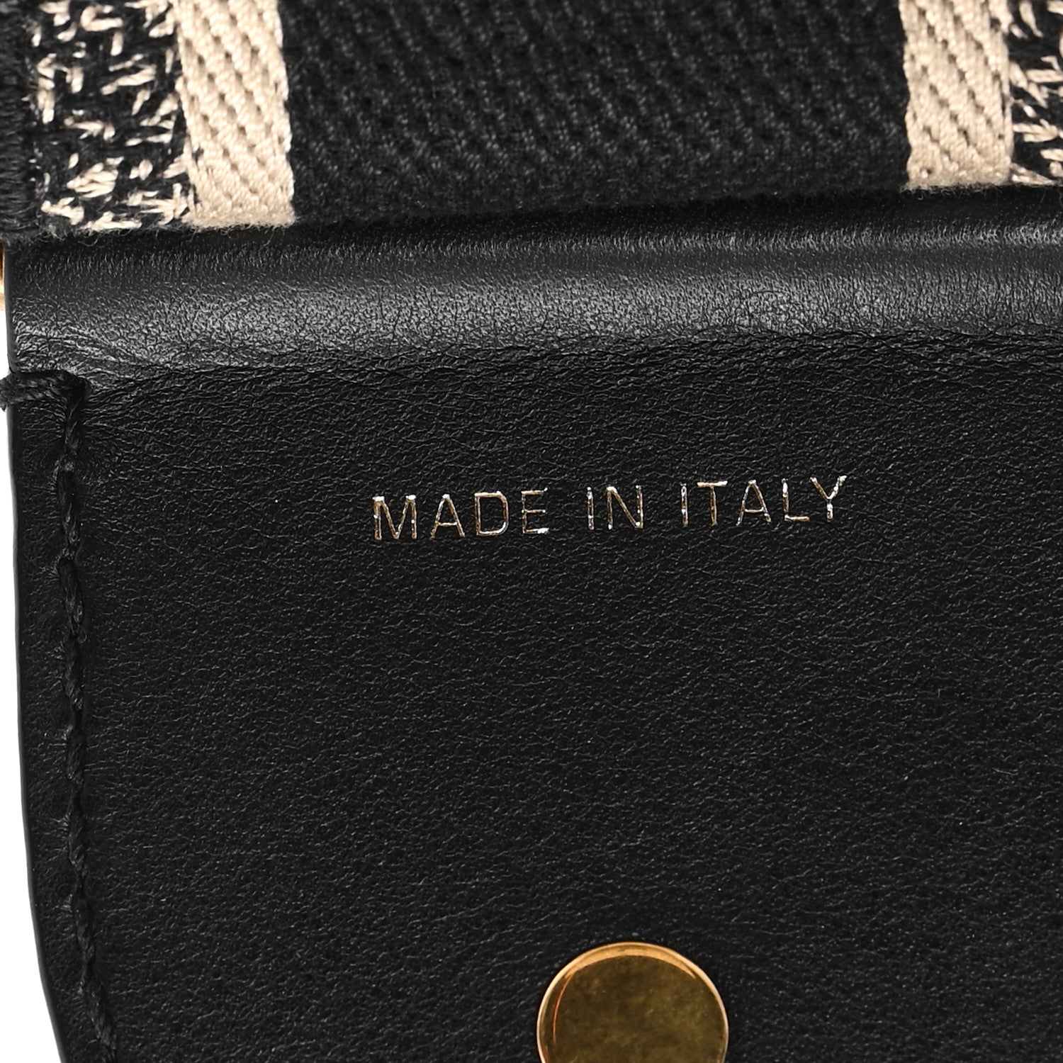 Christian Dior Canvas Embroidered Shoulder Strap Black 3 of 5