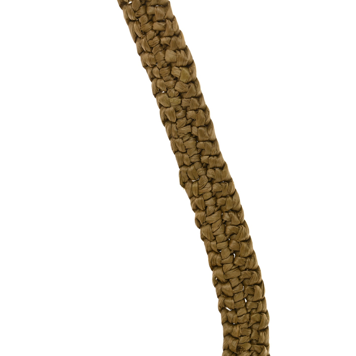 Yarn Raffia Effect Embroidered Logo Tote Oliva