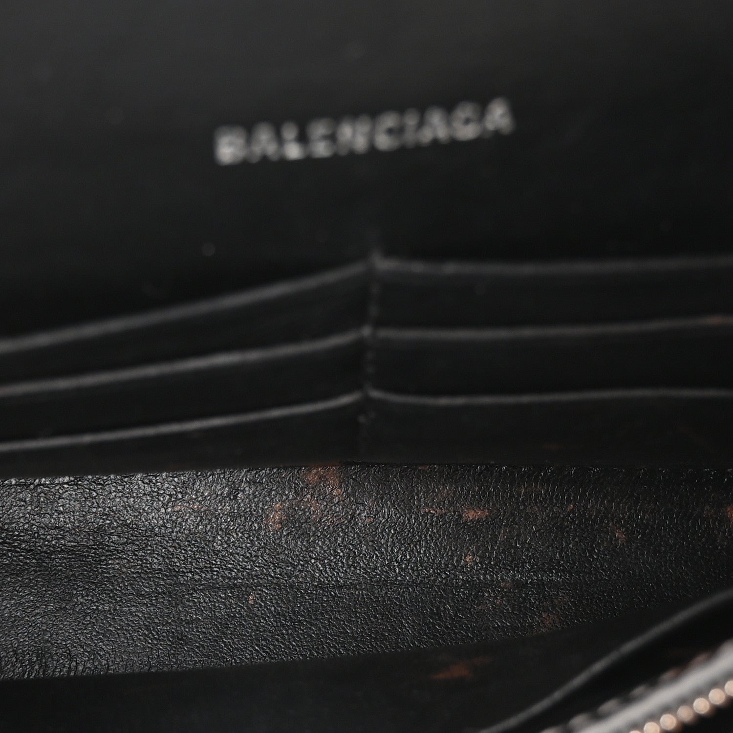 Balenciaga Metallic Calfskin Crocodile Embossed Hourglass Chain Bag  Silver 5 of 10