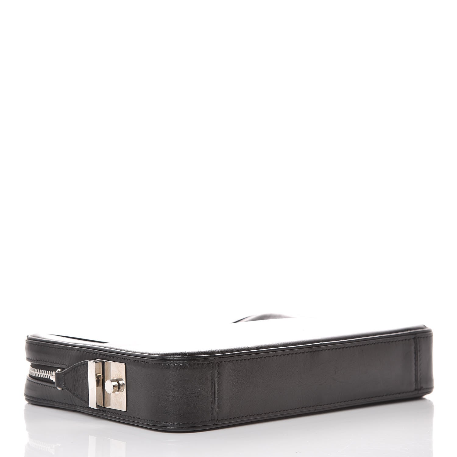 Celine Nappa Calfskin Dragonne Pouch Clutch Black 4 of 14