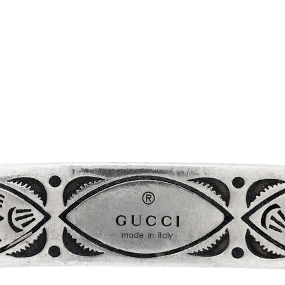 Gucci Sterling Silver Enamel Interlocking G Cuff Bracelet Green 3 of 3