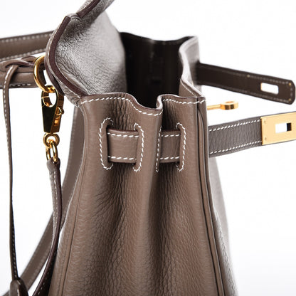 Hermes Taurillon Clemence Kelly Retourne 28 Etoupe 10 of 37