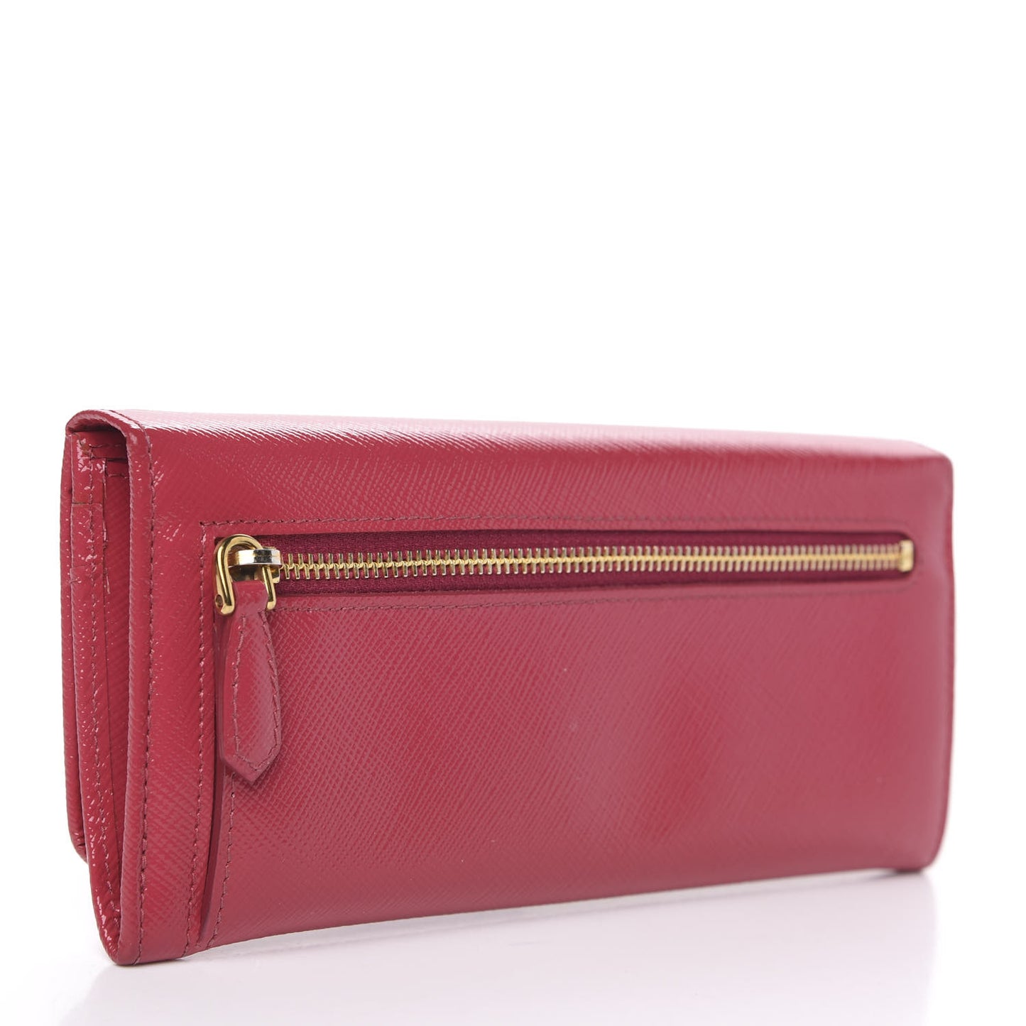 Saffiano Vernice Bow Continental Wallet Peonia