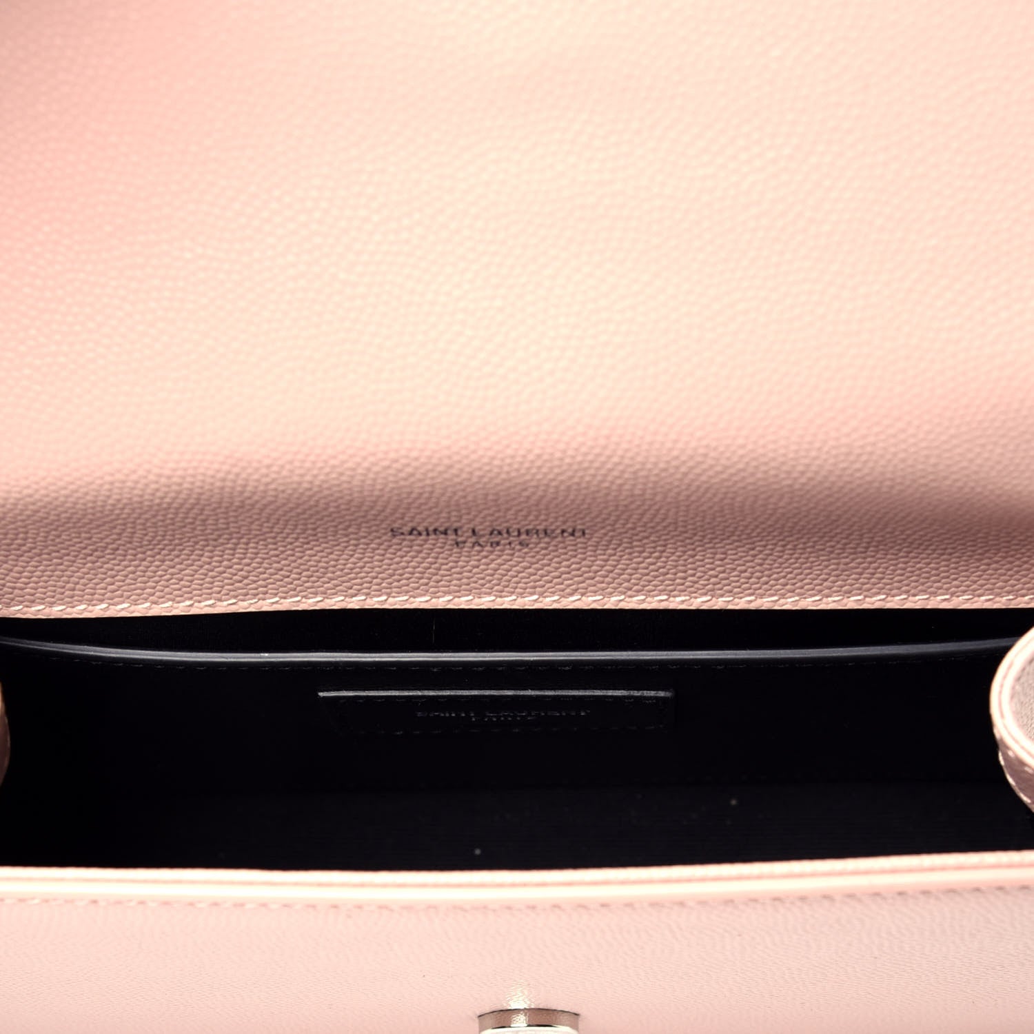 Saint Laurent Grain De Poudre Small Classic Monogram Kate Tassel Satchel Pale Blush 6 of 9