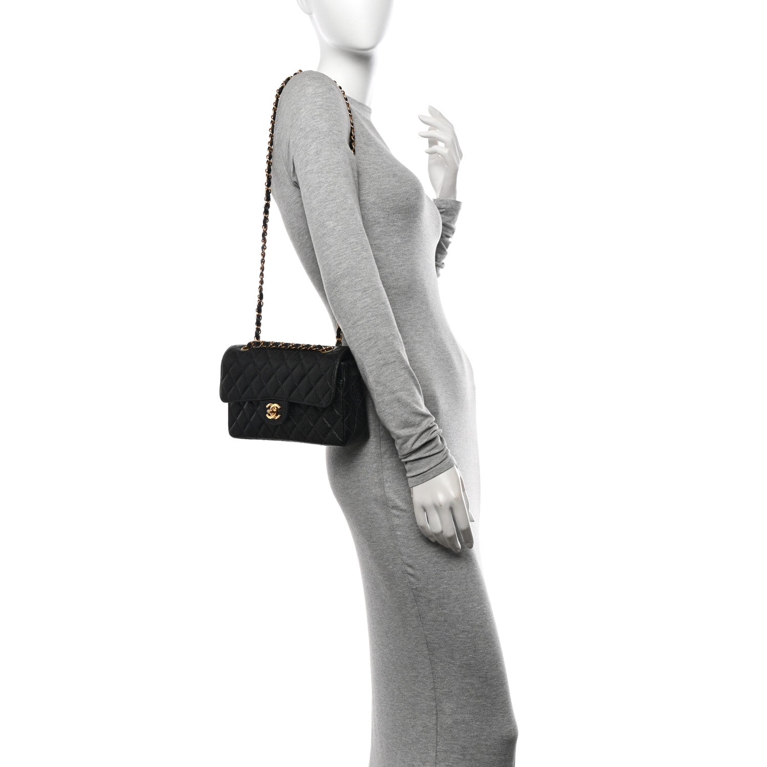 Chanel Caviar Quilted Small Double Flap Black 2 of 12
