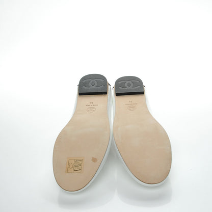 Chanel Patent CC Loafers 39 White 5 of 9