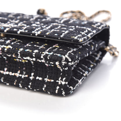 Chanel Tweed Wallet On Chain WOC Black 9 of 10