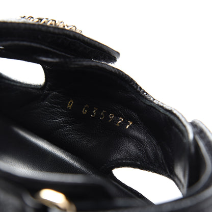 Chanel Grained Calfskin Velcro Dad Sandals 38 Black 8 of 9