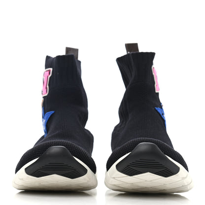 Louis Vuitton Stretch Fabric LV Black Heart Sock Sneaker 42 Black 2 of 4