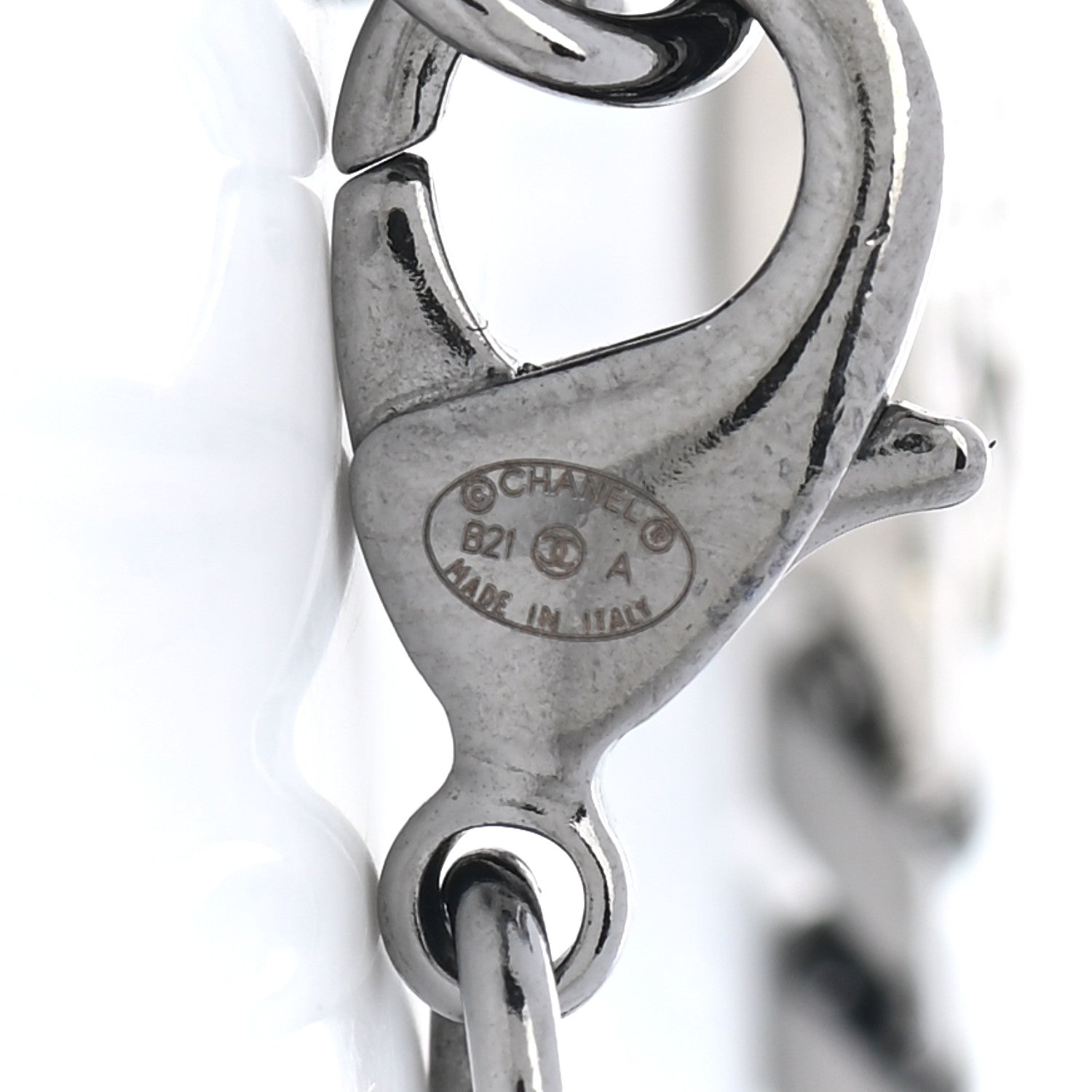 Chanel Crystal CC Chain Bracelet Silver 4 of 5