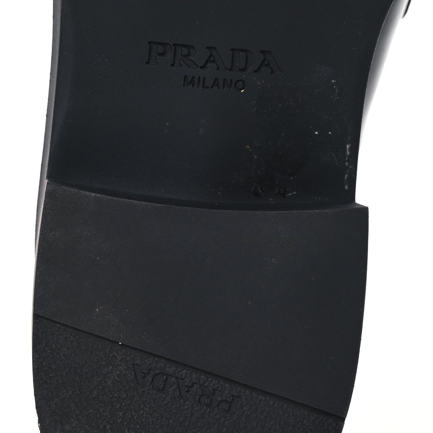 Prada Spazzolato Triangle 40mm Loafer Mules 37 Black 7 of 10