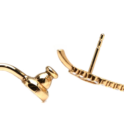 Christian Dior Pearl Crystal Clair D Lune Earring Gold 3 of 4