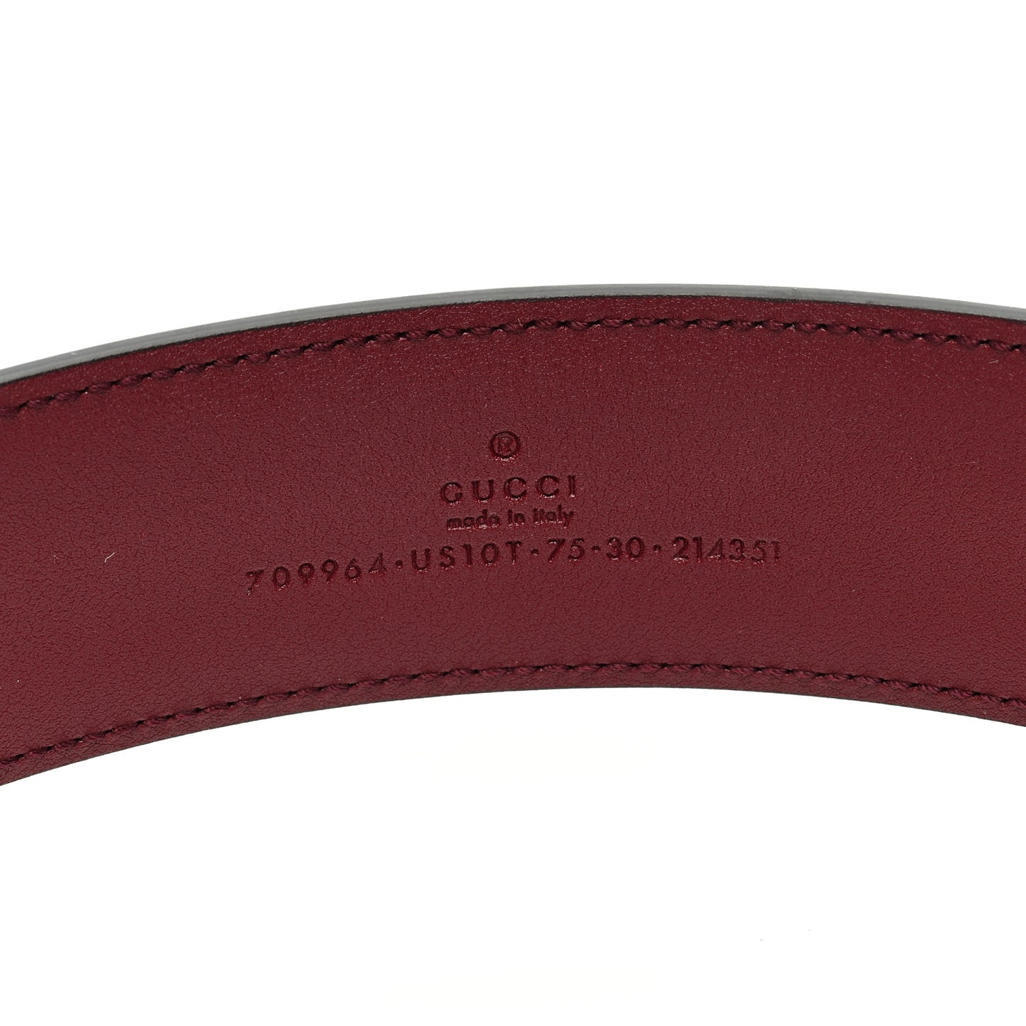 Ciny Lux Calfskin Patterned Double G 40mm Belt 75 30 Rubicund