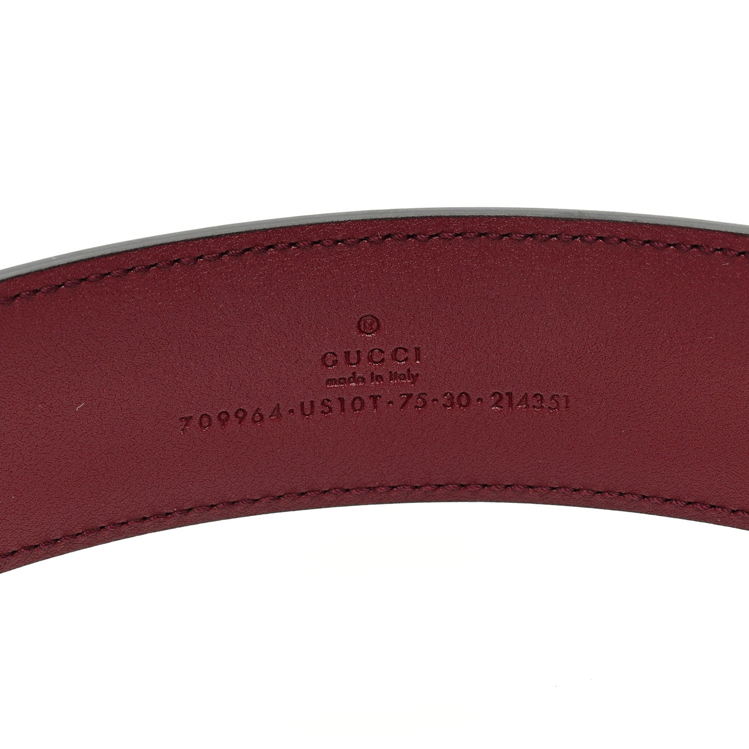 Gucci Ciny Lux Calfskin Patterned Double G 40mm Belt 75 30 Rubicund 3 of 5