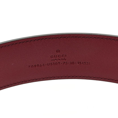 Gucci Ciny Lux Calfskin Patterned Double G 40mm Belt 75 30 Rubicund 3 of 5