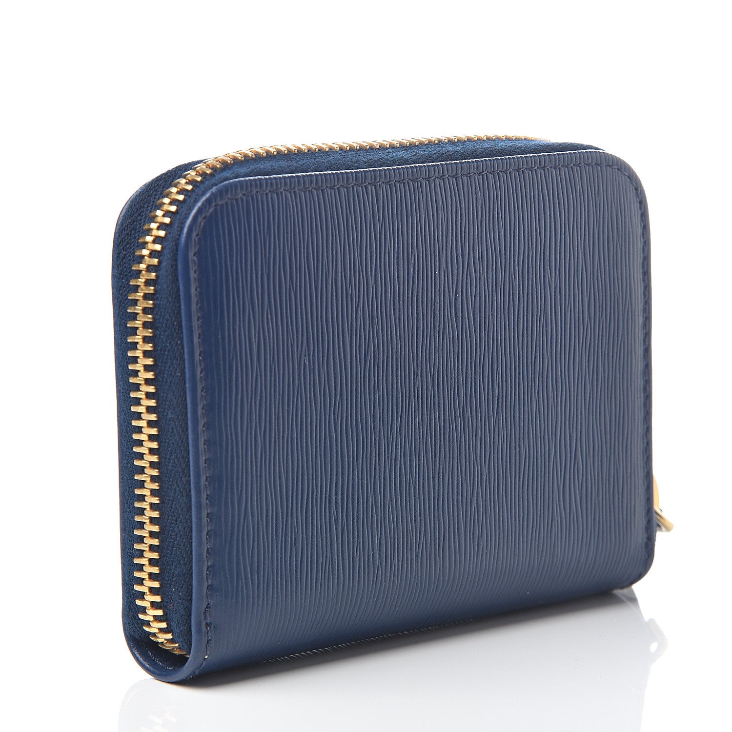 Prada Vitello Move Metal Coin Purse Bleuette 2 of 5