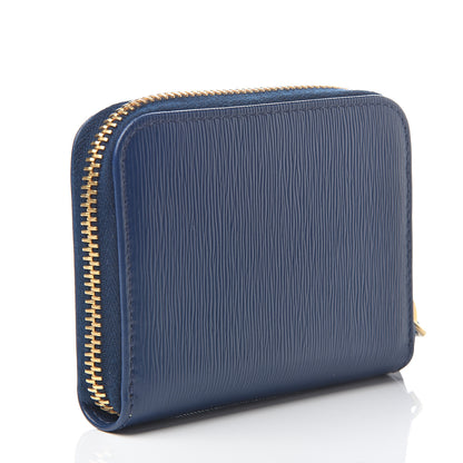 Prada Vitello Move Metal Coin Purse Bleuette 2 of 5