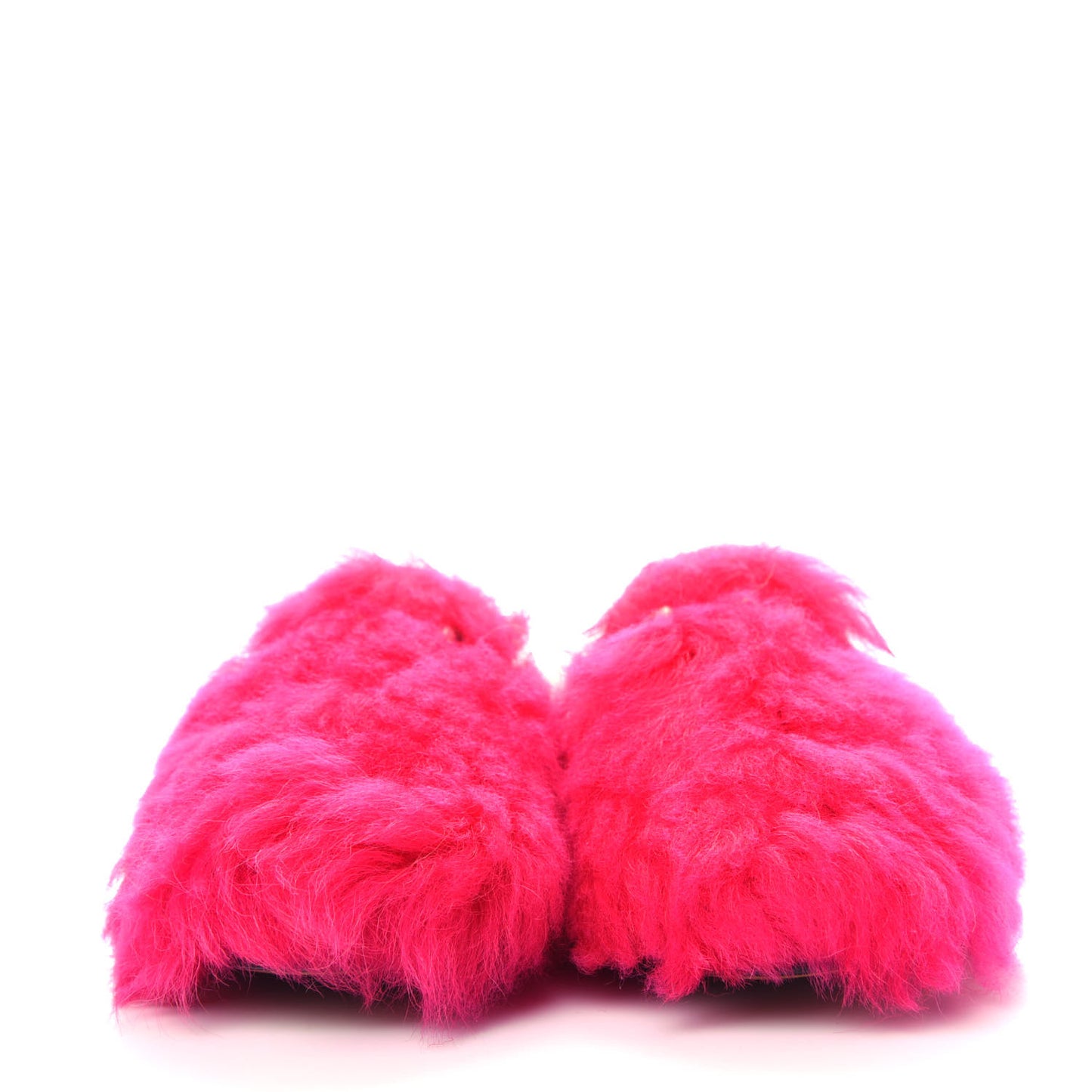 Merino Wool Womens Princetown Slippers 38 Raspberry Lipstick Natural