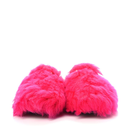 Gucci Merino Wool Womens Princetown Slippers 38 Raspberry Lipstick Natural 2 of 10