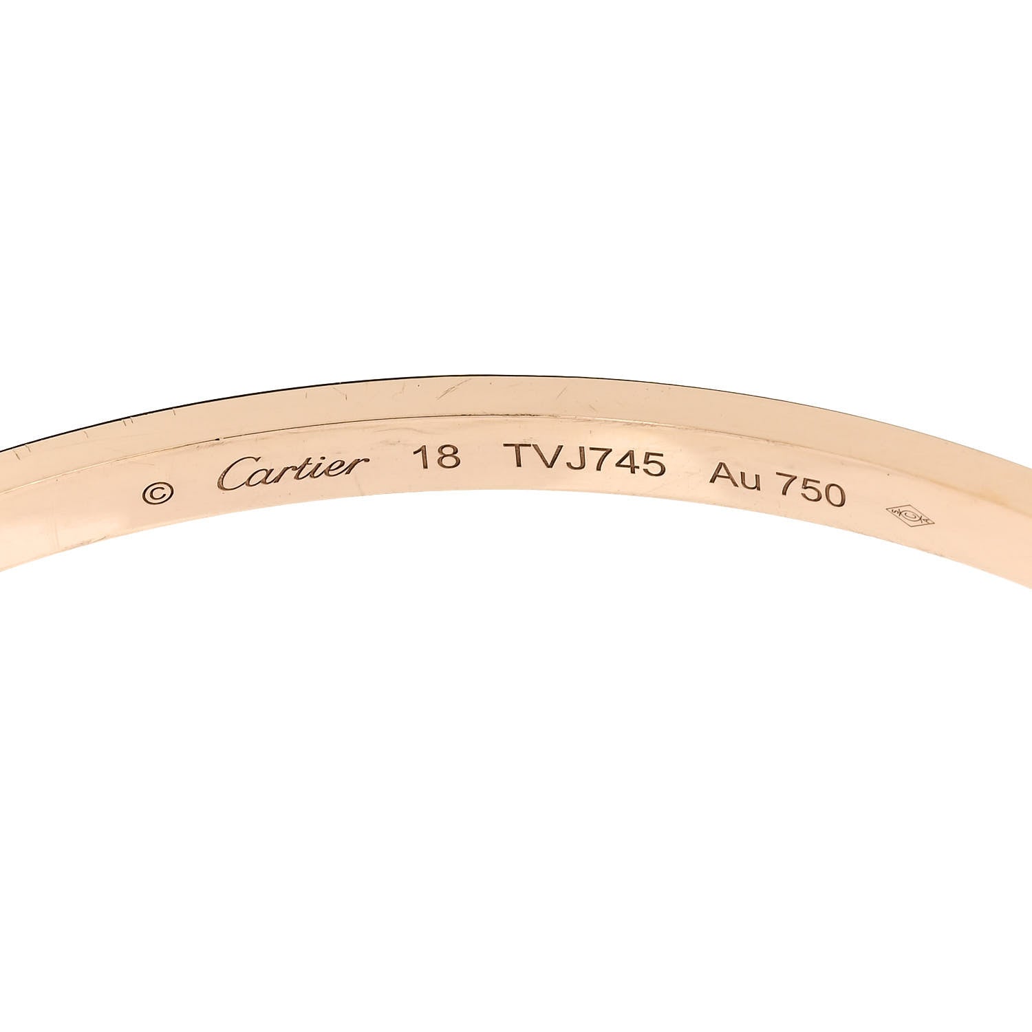 Cartier 18K Yellow Gold 6 Diamond Small LOVE Bracelet 18 4 of 5