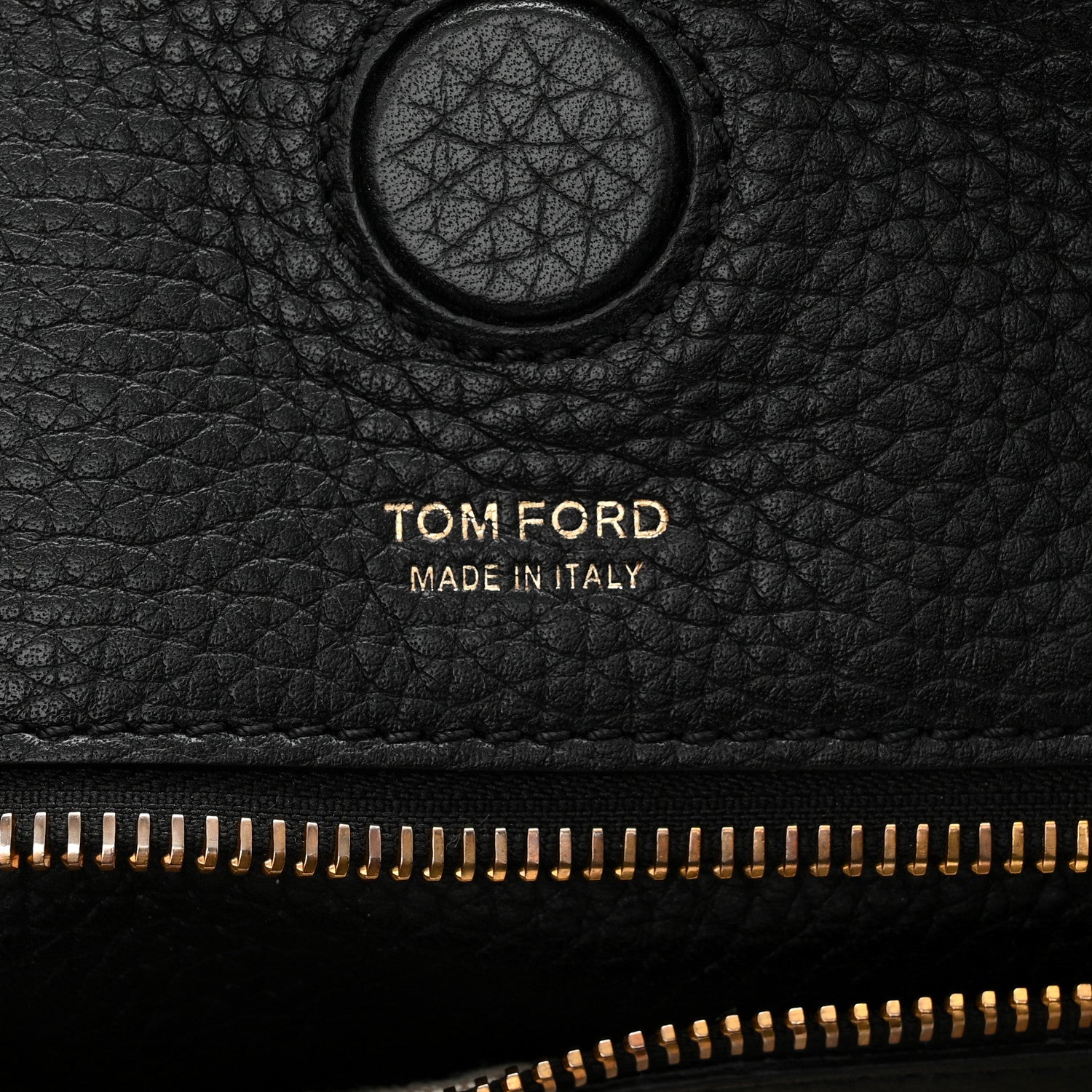 Tom Ford Pebbled Calfskin Large Alix Padlock Zip Hobo Bag Black 6 of 9