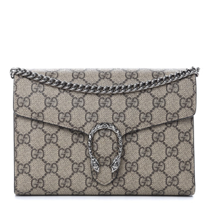 Gucci GG Supreme Monogram Mini Dionysus Chain Wallet Beige Taupe 1 of 13