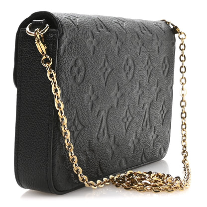 Louis Vuitton Empreinte Pochette Felicie Chain Wallet Black 4 of 11