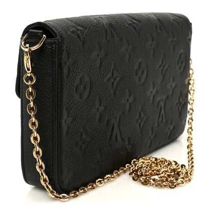 Louis Vuitton Empreinte Pochette Felicie Chain Wallet Black 4 of 15