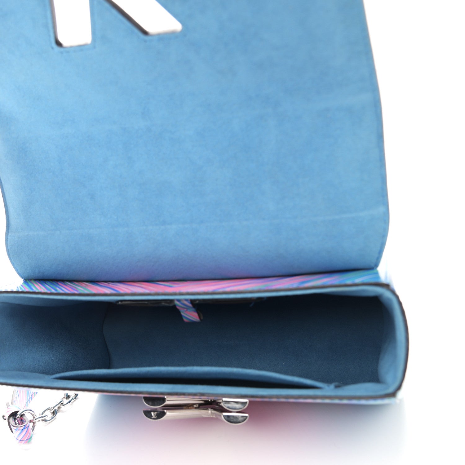 Louis Vuitton Epi Tropical Twist Shoulder Bag MM Blue Rose 4 of 8