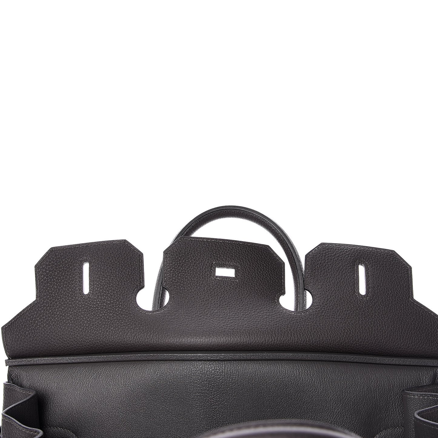 Lambskin Bi-Cabas Grey Cognac