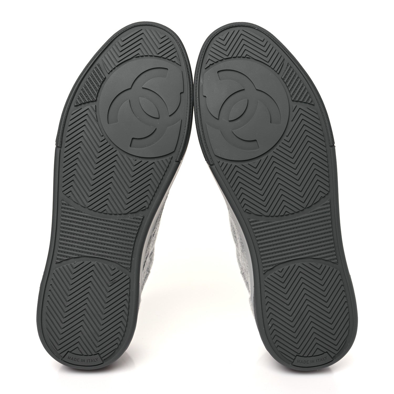 CHANEL グレー キャンバス ミュール CHANEL グレー キャンバス ミュール CHANEL グレー キャンバス