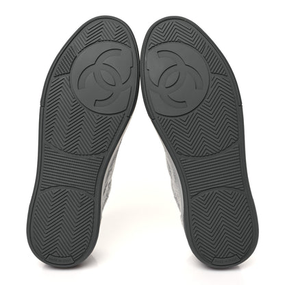 Chanel Wool Mixed Fibers Womens CC Sneakers 38 Light Grey 5 of 8