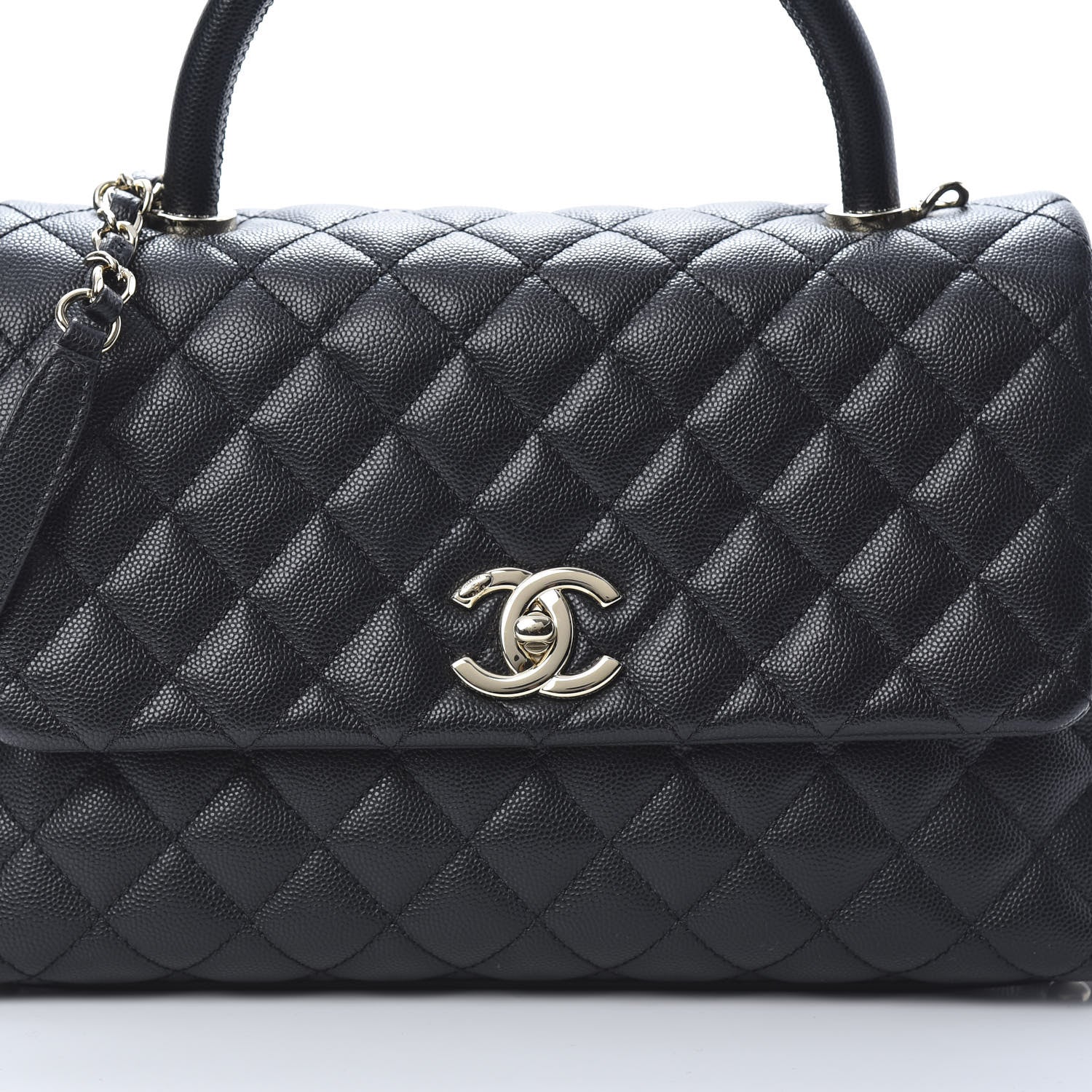 Chanel Caviar Quilted Small Coco Handle Flap Black 8 of 11