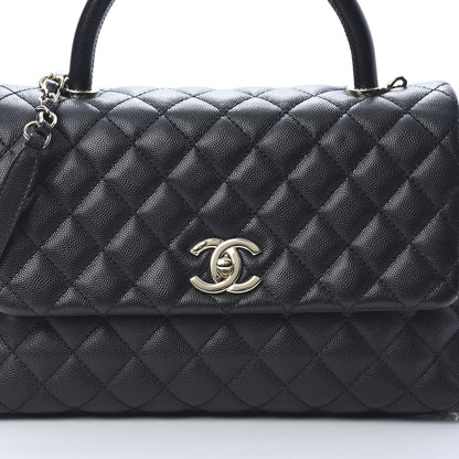 Chanel Caviar Quilted Small Coco Handle Flap Black 8 of 11