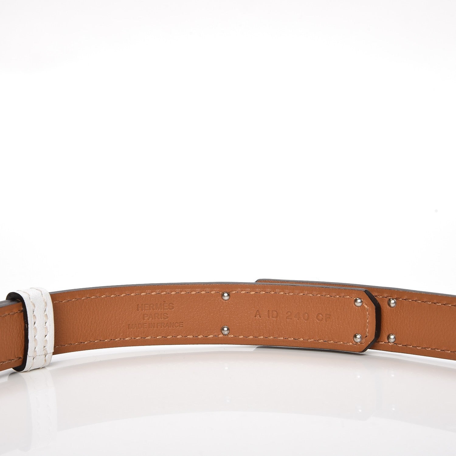 Hermes Epsom Kelly Belt White 3 of 5