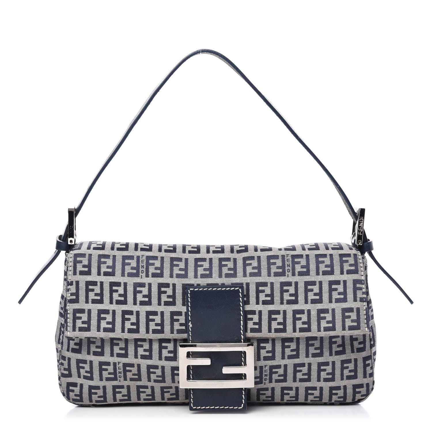 Fendi Zucchino Mini Mama Baguette Navy 1 of 8