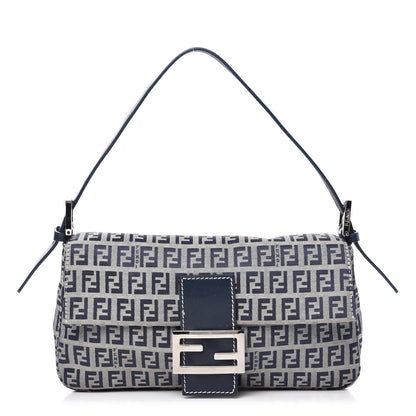 Fendi Zucchino Mini Mama Baguette Navy 1 of 8