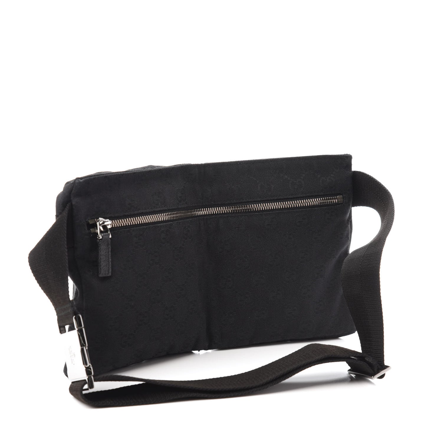 GG Monogram Double Pocket Belt Bag Black