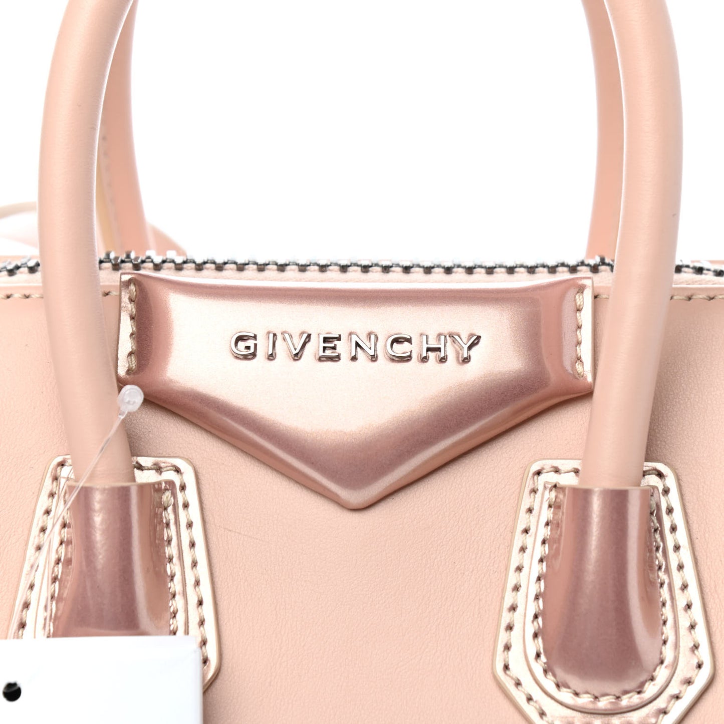 Metallic Calfskin Mini Antigona Light Pink
