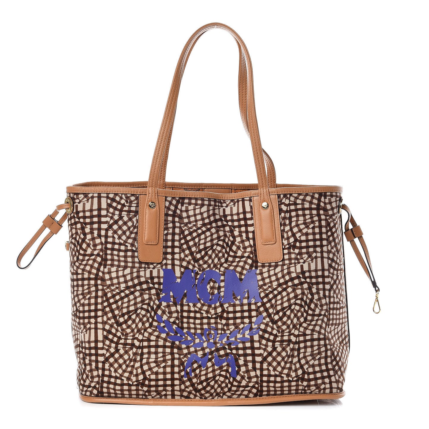 Visetos Medium Liz Reversible Shopper Tote Cognac