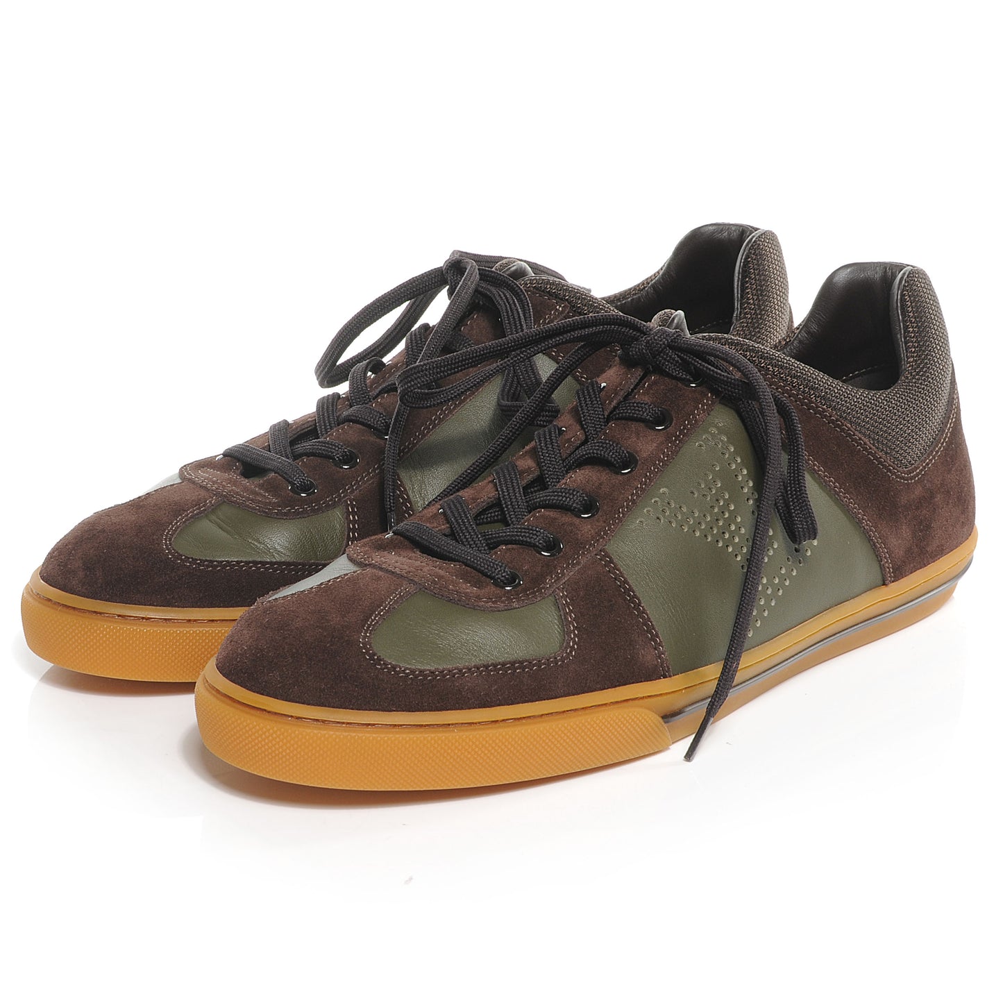 Suede Leather Dream On Sneakers 7 Brown Olive