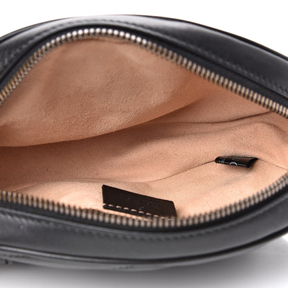 Gucci Calfskin Matelasse GG Marmont Belt Bag 85 34 Black 4 of 11