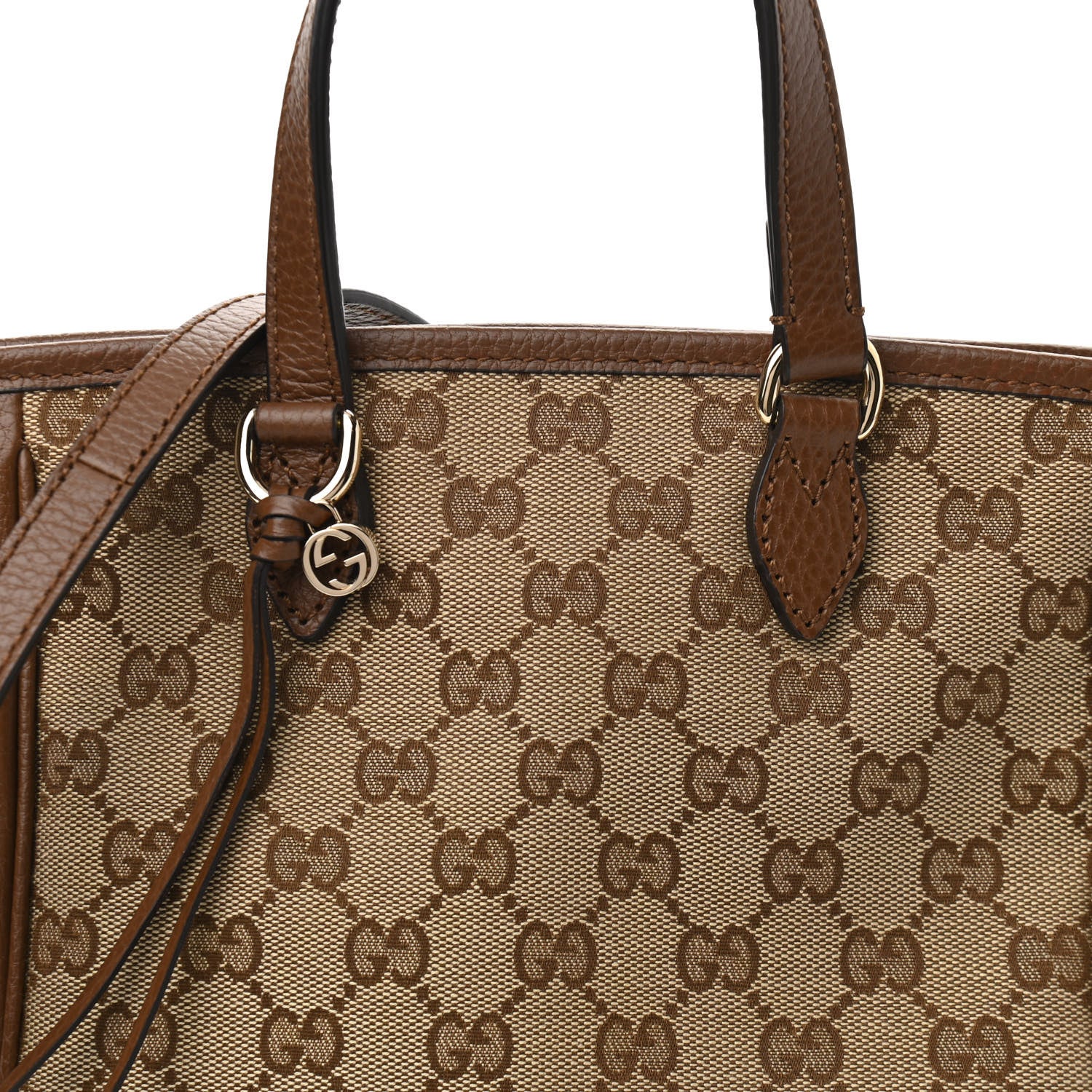 Gucci Monogram Small Bree Tote Beige Tabacco 8 of 10