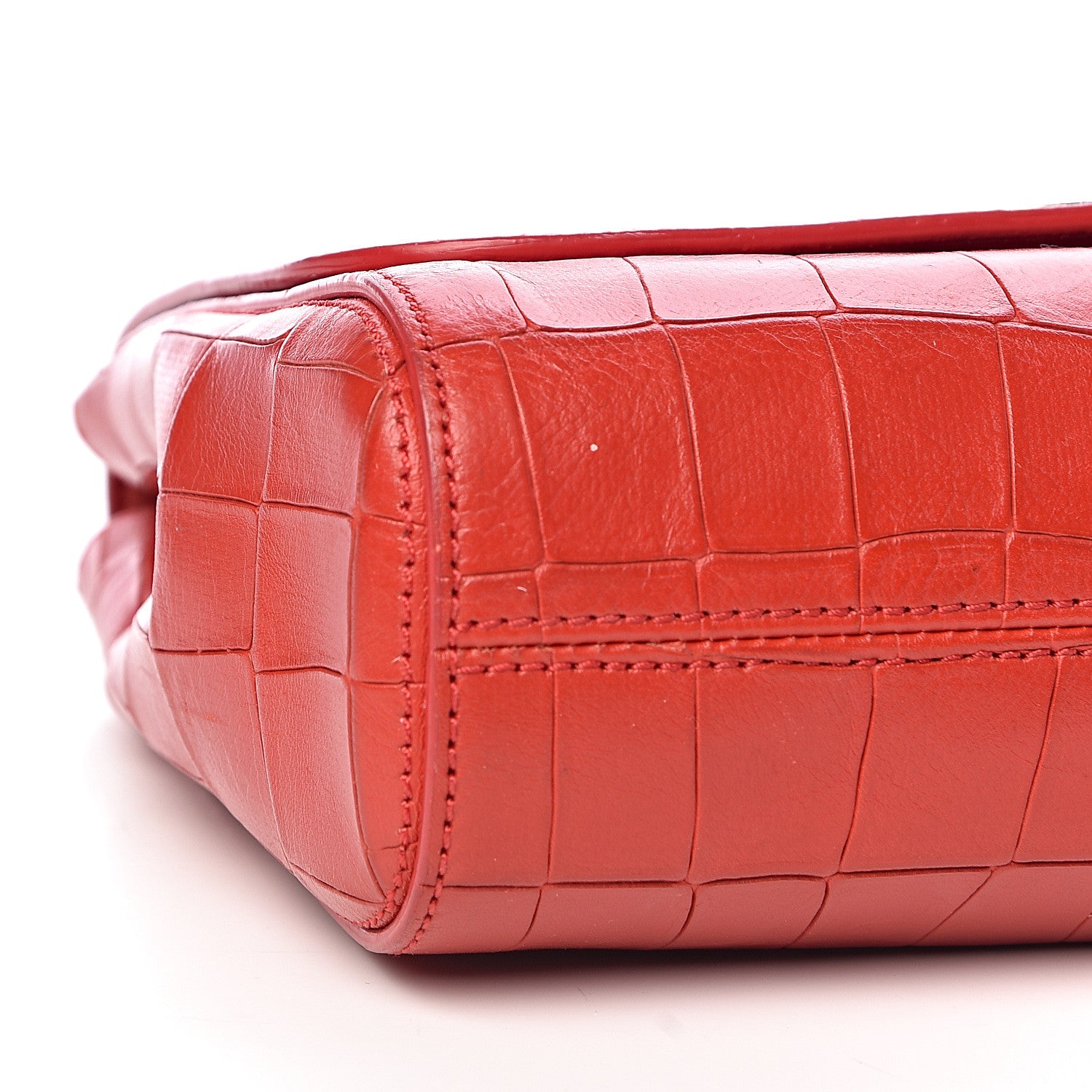 Mulberry Nappa Crocodile Embossed Small Lily Flap Red 8 of 10