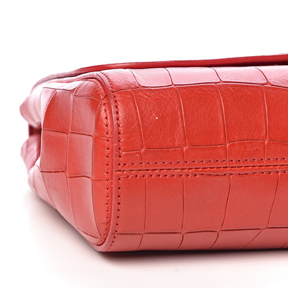 Mulberry Nappa Crocodile Embossed Small Lily Flap Red 8 of 10